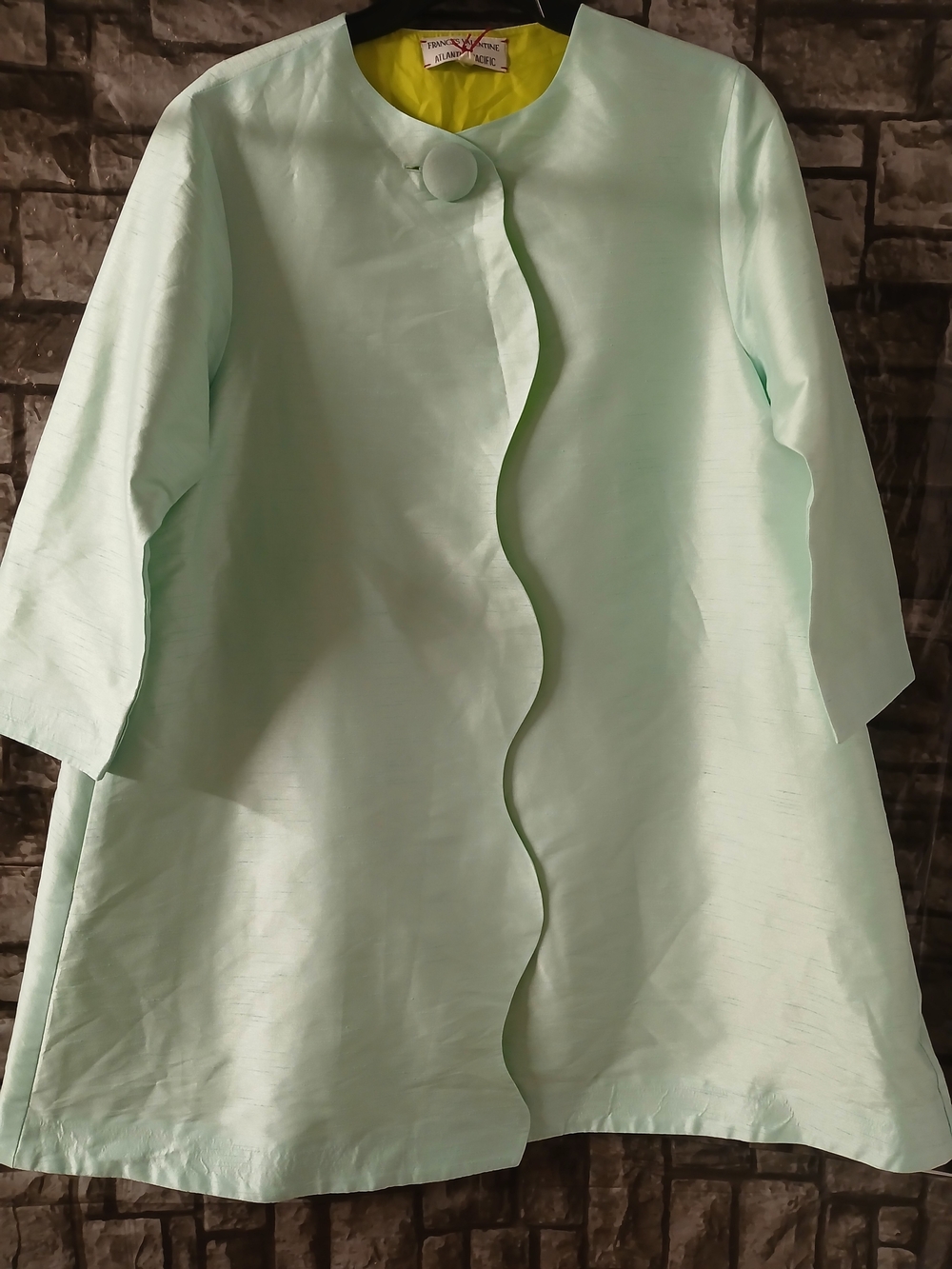 Frances Valentine Mint Scalloped Women's Coat Size Small